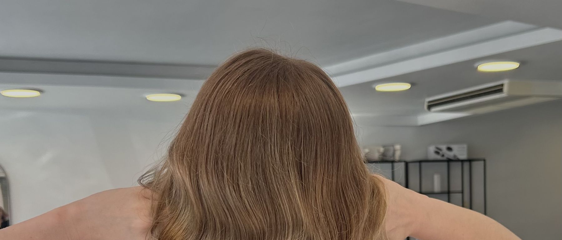 Balayage-Ergebnis von hinten, gefärbt in Graben-Neudorf